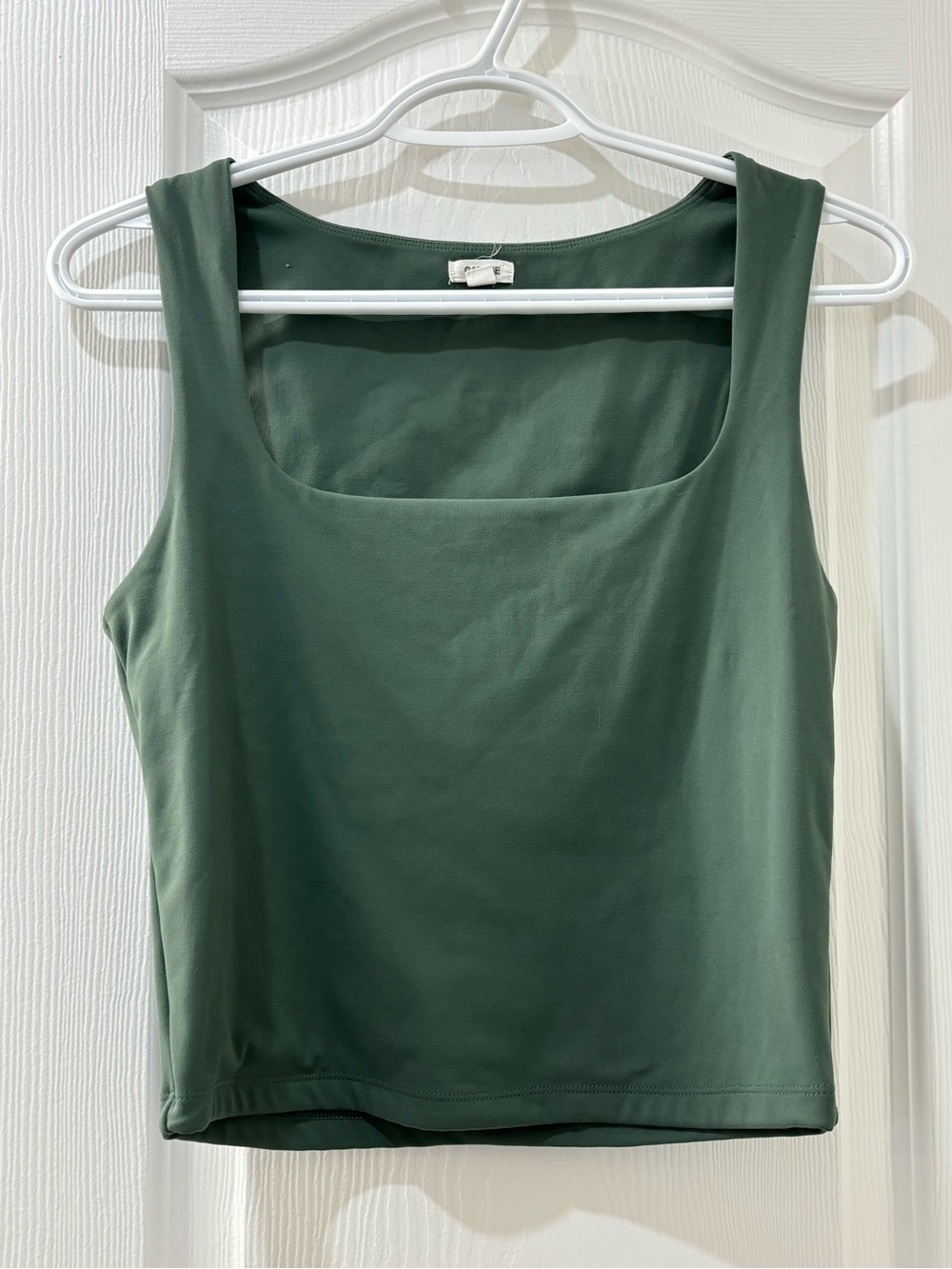 Garage Square-Neck Tank Top in Forest Green